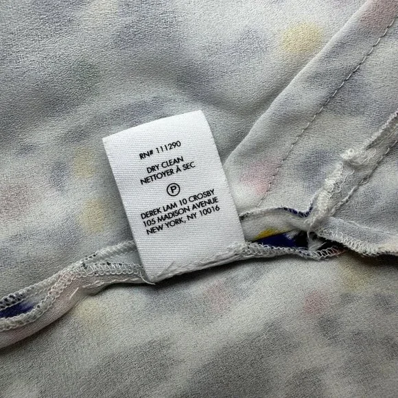 Derek Lam IO Crosby Dress, Multicolored, Ruffled, Line Buttons, Women 2‎ - Picture 7 of 10